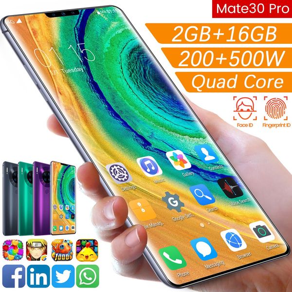 high-quality mate30pro cross-border explosive android smartphone 6.4-inch water drop large screen true fingerprint phone
high-quality mate30pro cross-border explosive android smartphone 6.4-inch water drop large screen true fingerprint phone