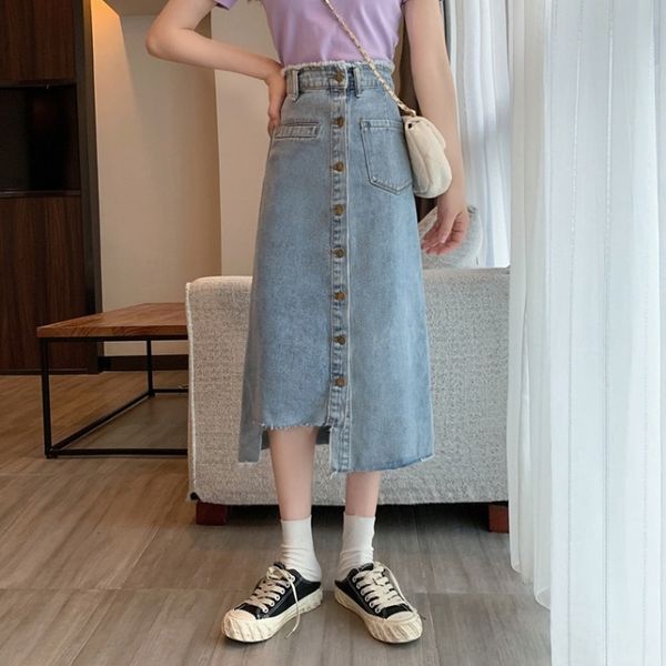 mid-length women's 2020 new high waist long denim irregular skirt student korean style woolen denim skirt, Black
mid-length women's 2020 new high waist long denim irregular skirt student korean style woolen denim skirt, Black