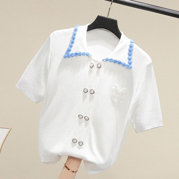 elegant rhinestones butterfly pearls buttons knitted sweater women short sleeve slim patchwork pullover modis 2020 autumn, White;black
elegant rhinestones butterfly pearls buttons knitted sweater women short sleeve slim patchwork pullover modis 2020 autumn, White;black