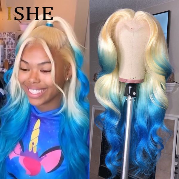 colored 613 blue full lace human hair wig with baby hair glueless 13x6 transparent swiss lace front wigs body wave human hair, Black
colored 613 blue full lace human hair wig with baby hair glueless 13x6 transparent swiss lace front wigs body wave human hair, Black