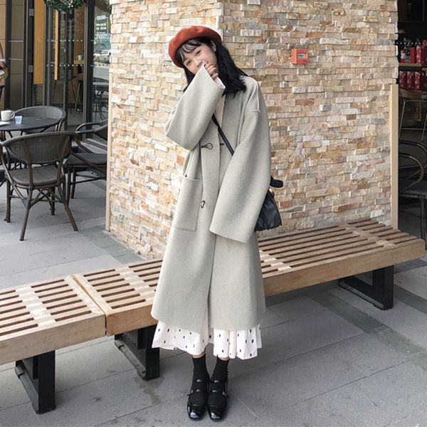 women's wool & blends coat women mid-long autumn winter 2021 temperament cashmere casual korean woolen female q121, Black
women's wool & blends coat women mid-long autumn winter 2021 temperament cashmere casual korean woolen female q121, Black