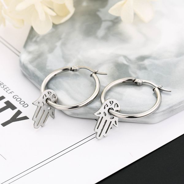 1pair simple stainless steel tree flower hoop earrings women jewelry korean personality metal color hand pendant earrings e495, Golden;silver
1pair simple stainless steel tree flower hoop earrings women jewelry korean personality metal color hand pendant earrings e495, Golden;silver
