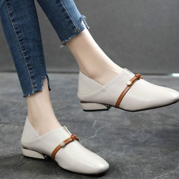 2020 spring and autumn casual womens shoes square heel round toe slip-on fashion shallow breathable low (1cm-3cm) british style, Black
2020 spring and autumn casual womens shoes square heel round toe slip-on fashion shallow breathable low (1cm-3cm) british style, Black