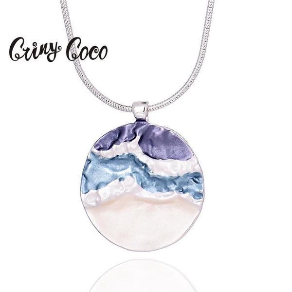 2020 blue sea pendant chokers necklaces for women trendy enamel women's snake chain silver color wedding choker necklace jewelry
2020 blue sea pendant chokers necklaces for women trendy enamel women's snake chain silver color wedding choker necklace jewelry
