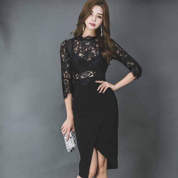 casual dresses black floral lace women bodycon dress 2021 elegant o-neck hollow-out hip package female vestidos chic midi party, Black;gray
casual dresses black floral lace women bodycon dress 2021 elegant o-neck hollow-out hip package female vestidos chic midi party, Black;gray