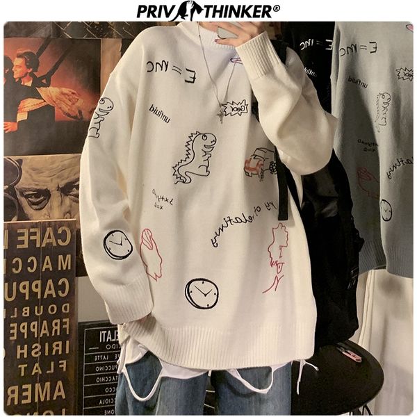 2020 autumn winter men pullover casual sweaters male knitted korean sweater carton print mens fashion new clothes, White;black
2020 autumn winter men pullover casual sweaters male knitted korean sweater carton print mens fashion new clothes, White;black