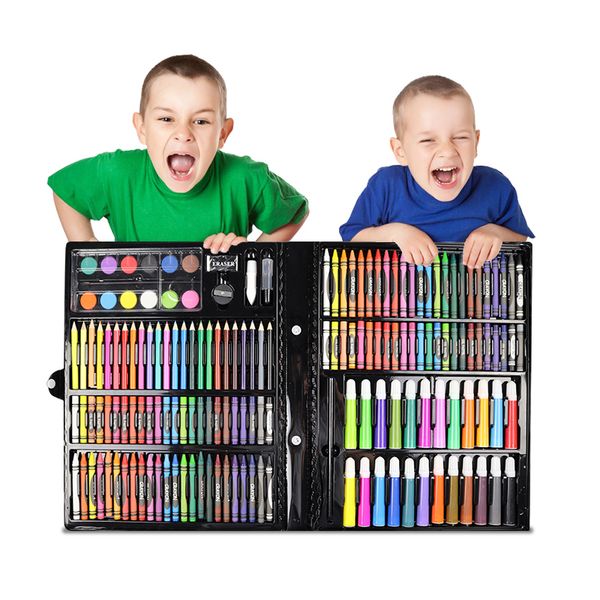 208pcs\set colors pens colorful pencil wax crayon and oil painting brush children drawing pen tool set art drawing set kids gift
208pcs\set colors pens colorful pencil wax crayon and oil painting brush children drawing pen tool set art drawing set kids gift