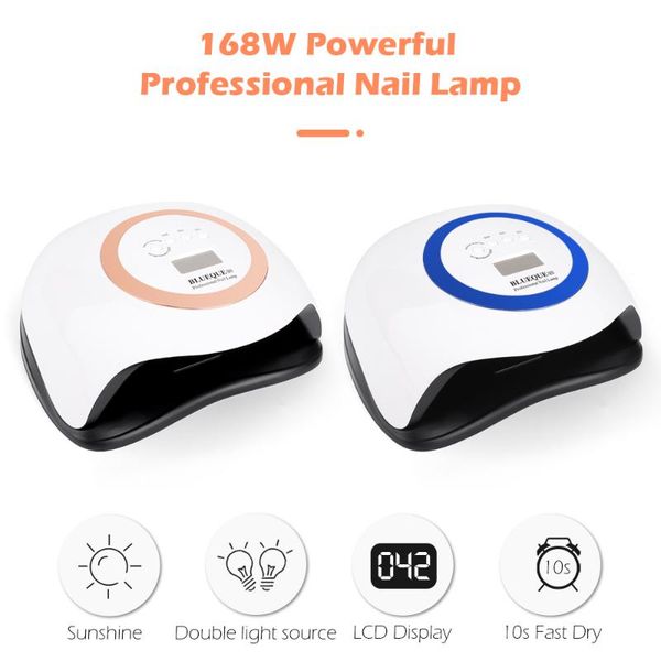 nail dryers 168w uv led lamp for nails dryer machine manicure gel lcd polish 10/30/60/99s auto sensor tool
nail dryers 168w uv led lamp for nails dryer machine manicure gel lcd polish 10/30/60/99s auto sensor tool