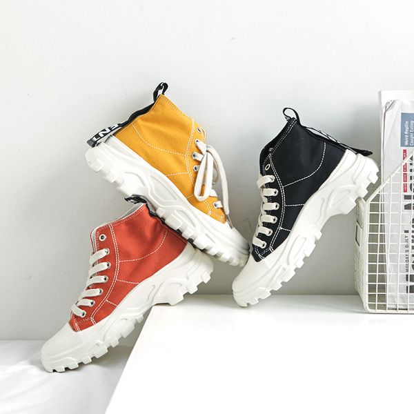 women orange boots canvas cloth chunky heel girl yellow boots ankle high black botas thick bottom 2020 autumn new good quality
women orange boots canvas cloth chunky heel girl yellow boots ankle high black botas thick bottom 2020 autumn new good quality