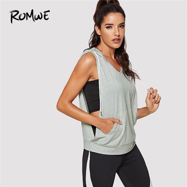 romwe sport grey solid low side pocket front hooded tank women 2019 summer drawstring sleeveless running exercise vest, Black;blue
romwe sport grey solid low side pocket front hooded tank women 2019 summer drawstring sleeveless running exercise vest, Black;blue