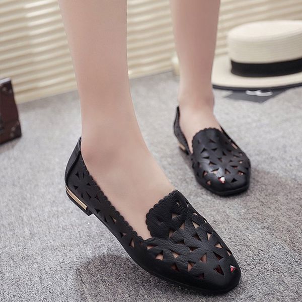 women flat shoes soft sandals casual loafers female fashion hollow moccasins round toe slip on breathable comfort ladies shoes, Black
women flat shoes soft sandals casual loafers female fashion hollow moccasins round toe slip on breathable comfort ladies shoes, Black