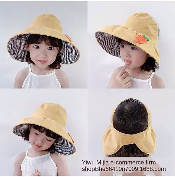korean national treasure children's empty sun sunshade girl's girl's big hat princess summer cool ins big eaves beach hat, Yellow
korean national treasure children's empty sun sunshade girl's girl's big hat princess summer cool ins big eaves beach hat, Yellow