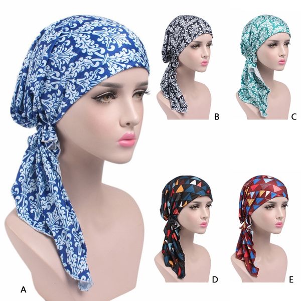 women's chemo hat pre tied turban head scarves headwear beanie coverings summer 517d, Blue;gray
women's chemo hat pre tied turban head scarves headwear beanie coverings summer 517d, Blue;gray