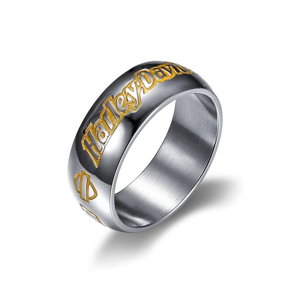 europe and the united states harley motorcycle series of high polished harley men's rings, Golden;silver 
europe and the united states harley motorcycle series of high polished harley men's rings, Golden;silver