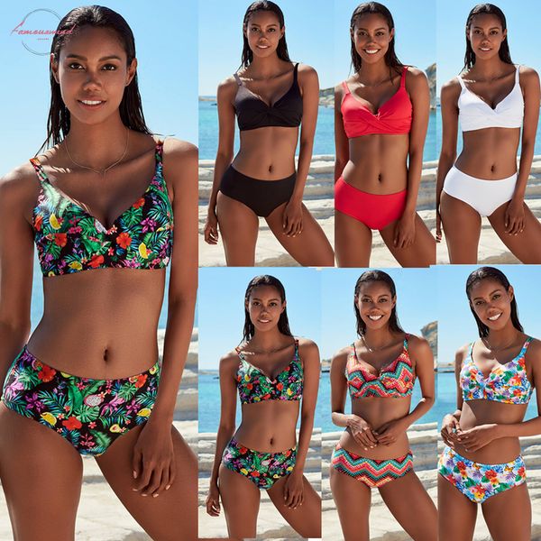 high waist bikini 2020 new swimwear women solid red print floral push up bikini set swimsuit female beachwear two bikinis piece suit, White;black
high waist bikini 2020 new swimwear women solid red print floral push up bikini set swimsuit female beachwear two bikinis piece suit, White;black