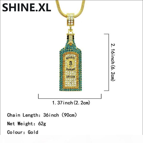 i alloy 3d wine bottle pendant necklace iced out full colorful diamond gold chain for men women party jewelry, Silver
i alloy 3d wine bottle pendant necklace iced out full colorful diamond gold chain for men women party jewelry, Silver