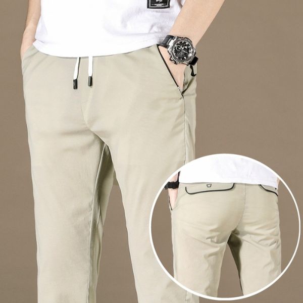 summer ultra-thin-casual pants men's slim fit pants elasticity men's straight-cut loose-fit trend, Black
summer ultra-thin-casual pants men's slim fit pants elasticity men's straight-cut loose-fit trend, Black