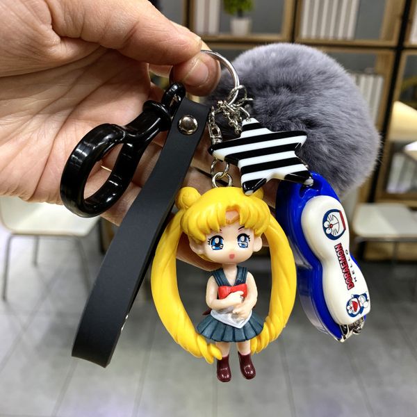1 piece cute janpanese anime sailor moon keychain key ring cat figure gift leather wrist strap pompom key chain bag charms, Silver
1 piece cute janpanese anime sailor moon keychain key ring cat figure gift leather wrist strap pompom key chain bag charms, Silver