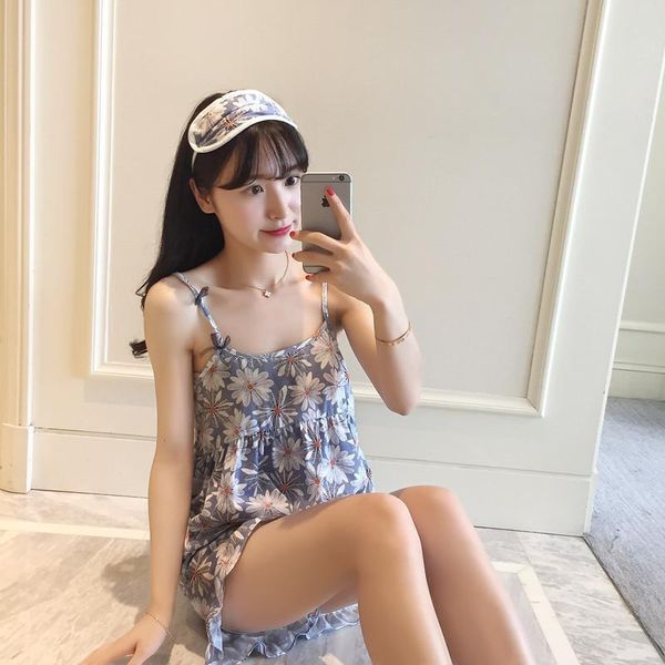 women's-outer wear tracksuit knitted cotton send eye patch blue daisy suspender shorts pajamas japanese style set, Blue;gray
women's-outer wear tracksuit knitted cotton send eye patch blue daisy suspender shorts pajamas japanese style set, Blue;gray