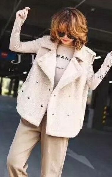t92fq 2019 korean style large lapel lamb fur women's plush sleeveless waistcoat 2019 korean style large lapel lamb fur women's plu, Black;white
t92fq 2019 korean style large lapel lamb fur women's plush sleeveless waistcoat 2019 korean style large lapel lamb fur women's plu, Black;white