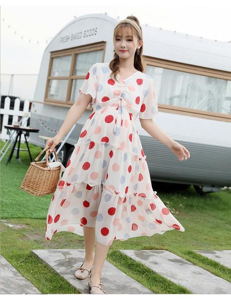 fashion hipster summer new fashion french wave point fairy chiffon tide mom cake maternity dress large size dress, White
fashion hipster summer new fashion french wave point fairy chiffon tide mom cake maternity dress large size dress, White
