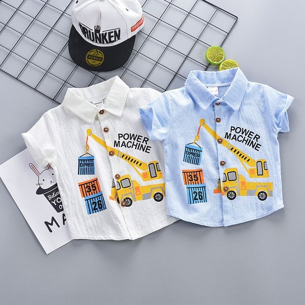 boys' short-sleeved fashionable boys' 2020 thin children's excavator shirt short-sleeved baby shirt top, White;black
boys' short-sleeved fashionable boys' 2020 thin children's excavator shirt short-sleeved baby shirt top, White;black