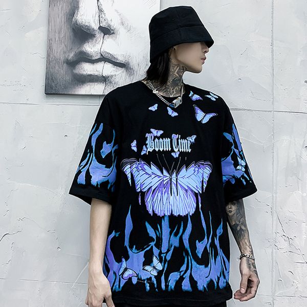 2020 mens hip hop t shirts blue fire flame butterfly streetwear tshirt harajuku summer short sleeve t-shirt cotton tees cx200711, White;black
2020 mens hip hop t shirts blue fire flame butterfly streetwear tshirt harajuku summer short sleeve t-shirt cotton tees cx200711, White;black