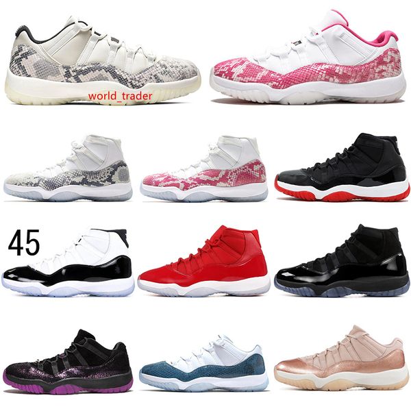 2019 11 11s basketball shoes men women bred concord 45 snakeskin gamma blue space jam designer mens trainers sports sneakers size 36-47 
2019 11 11s basketball shoes men women bred concord 45 snakeskin gamma blue space jam designer mens trainers sports sneakers size 36-47