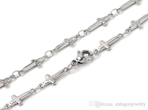 5mm width 316l stainless steel women's small jessus cross chain necklace (16"-22" inches, Silver
5mm width 316l stainless steel women's small jessus cross chain necklace (16"-22" inches, Silver