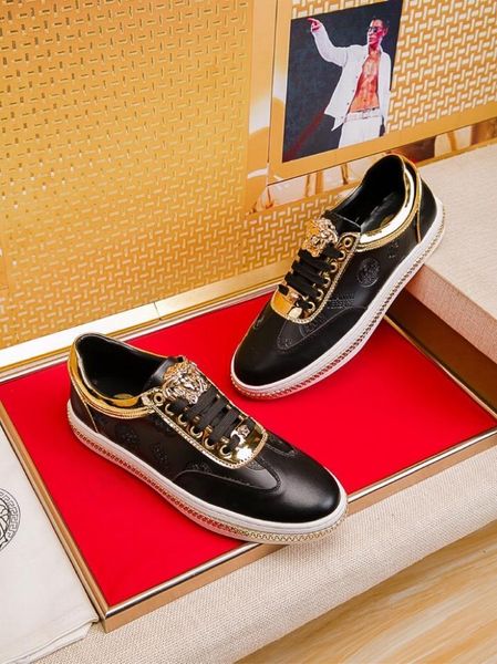 2020u limited edition medusa printed low-lace-up casual sneakers, high-end fashionable wild personality men's shoes, size: 38-451, Black
2020u limited edition medusa printed low-lace-up casual sneakers, high-end fashionable wild personality men's shoes, size: 38-451, Black