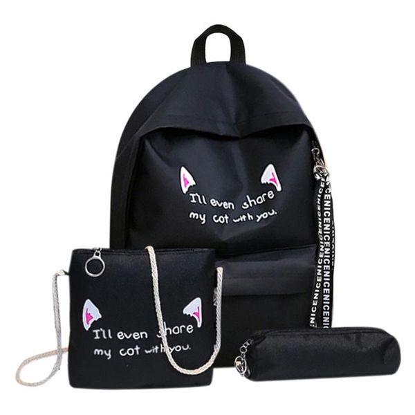 3pcs/set women girl school solid casual large capacity cat print backpacks shoulder travel bags rucksack canvas bags mochila #45
3pcs/set women girl school solid casual large capacity cat print backpacks shoulder travel bags rucksack canvas bags mochila #45