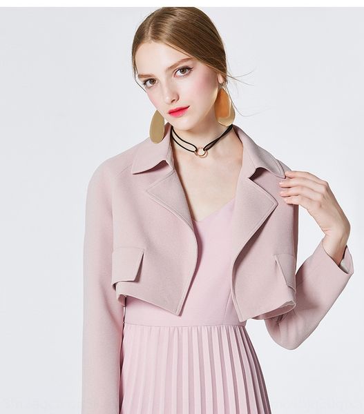 2019 new women's pink short long sleeve all-match fashion cardigan coat coat coat, Black
2019 new women's pink short long sleeve all-match fashion cardigan coat coat coat, Black