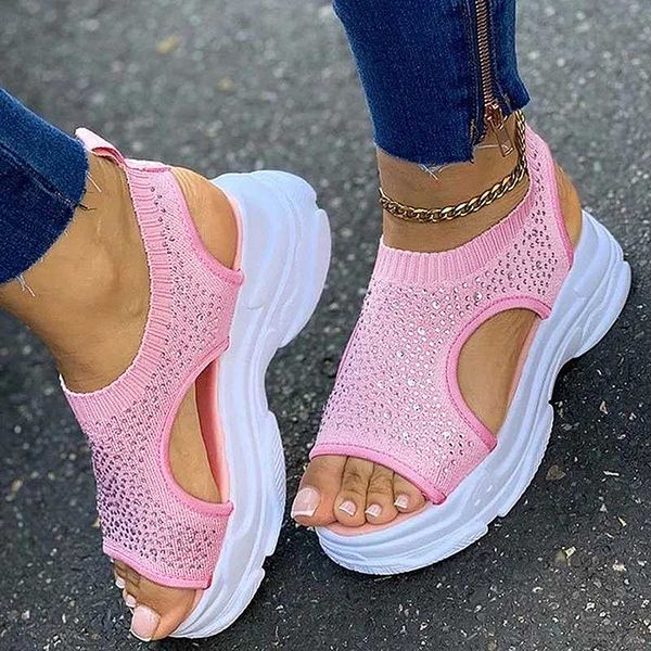 women's sandals 2020 fashion rhinestone hollow sandals thick bottom fashionable breathable dropshipping, Black
women's sandals 2020 fashion rhinestone hollow sandals thick bottom fashionable breathable dropshipping, Black