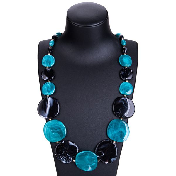 the new 2020 resin exaggerated necklaces acrylic wafer pure manual long fashion women sweater necklace, Silver
the new 2020 resin exaggerated necklaces acrylic wafer pure manual long fashion women sweater necklace, Silver