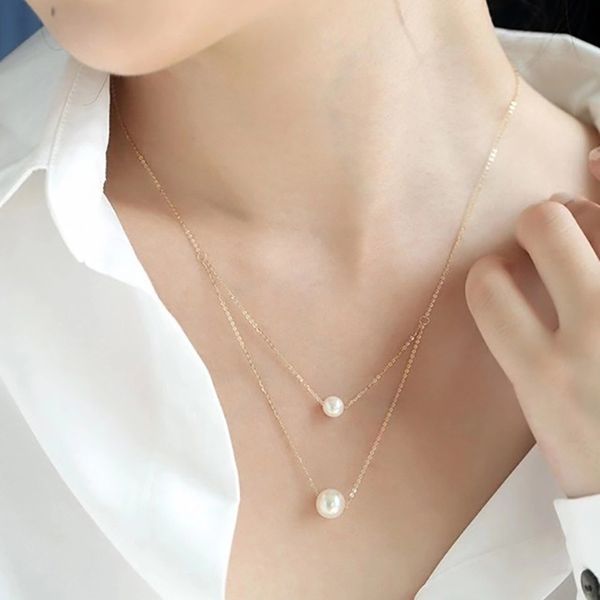 european and american double alloy size pearl necklace women's fashion simple popular ring necklace pendant, Silver
european and american double alloy size pearl necklace women's fashion simple popular ring necklace pendant, Silver