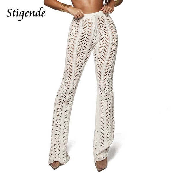 stigende women summer beach knitted hollow out pants see through mesh crochet flare pant bodycon party trousers clubwear, Black;white
stigende women summer beach knitted hollow out pants see through mesh crochet flare pant bodycon party trousers clubwear, Black;white