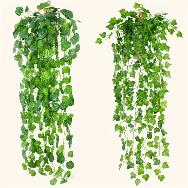 artificial green leaf ivy wall decor room decoration fake plants vine rattan wedding para indoor artificiales plant garden 90cm
artificial green leaf ivy wall decor room decoration fake plants vine rattan wedding para indoor artificiales plant garden 90cm