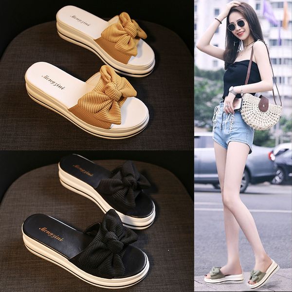 the new sandals women shoes casual outside fashion butterfly-knot wedges med (3cm-5cm) slippers women thick bottom high quality, Black
the new sandals women shoes casual outside fashion butterfly-knot wedges med (3cm-5cm) slippers women thick bottom high quality, Black