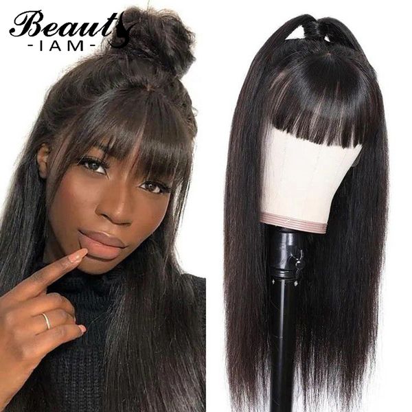 Black Straight Lace Front Human Hair Wigs With Bangs For Women Glueless Bleached Knot Virgin Wig Pre Plucked With Baby Hair, Natural color
Black Straight Lace Front Human Hair Wigs With Bangs For Women Glueless Bleached Knot Virgin Wig Pre Plucked With Baby Hair, Natural color