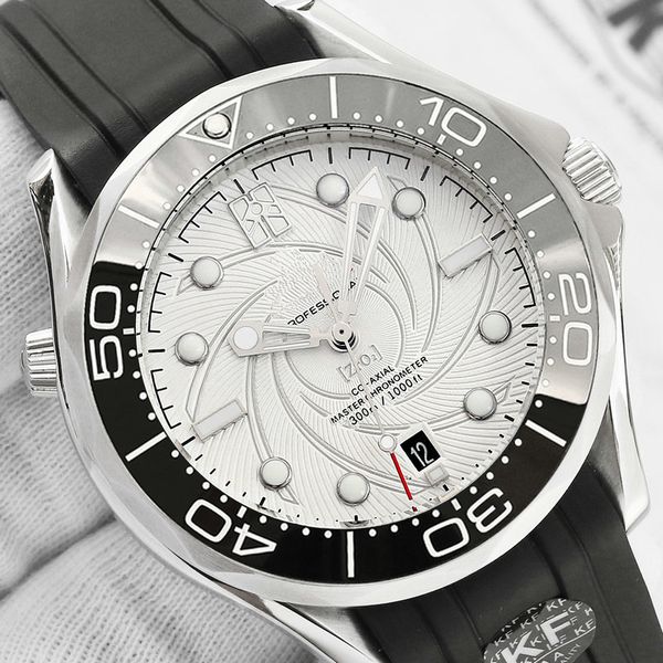 007 Mens Mechanical Automatic Men Watches 300m Movement Watch Folding Watches Clasp Wristwatches Man