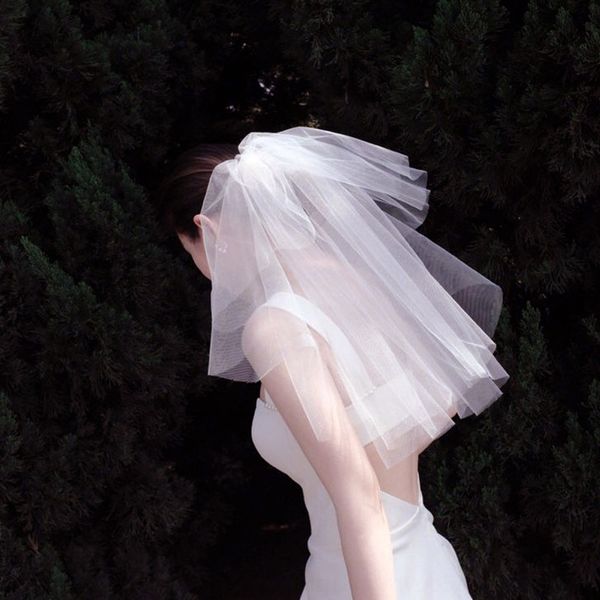 short pengpeng bride travel pgraphy p studio p wedding dress veil wedding plain veil headdress, Blue;gray
short pengpeng bride travel pgraphy p studio p wedding dress veil wedding plain veil headdress, Blue;gray