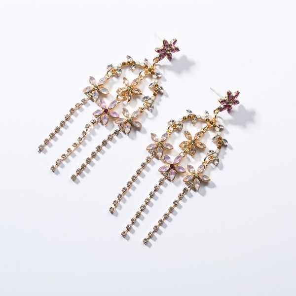 exaggerated acrylic diamond flower tassel earrings women's fashion fashion online celebrity super fairy earrings, Golden
exaggerated acrylic diamond flower tassel earrings women's fashion fashion online celebrity super fairy earrings, Golden