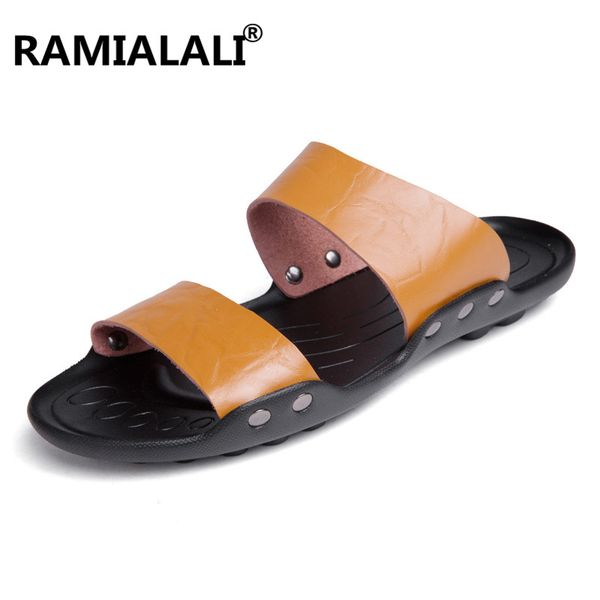 ramialali leather men slippers fashion beach slippers for men casual leather male summer beach shoes, Black
ramialali leather men slippers fashion beach slippers for men casual leather male summer beach shoes, Black