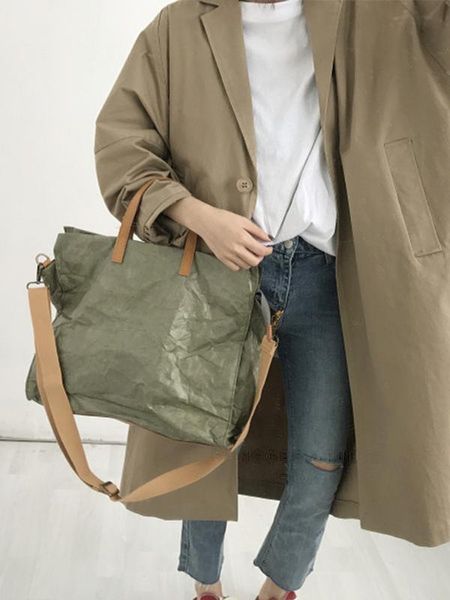women latest fashion handbags lady shoulder bag kraft paper totes messenger bag washable tear-resistant environmentally friendly
women latest fashion handbags lady shoulder bag kraft paper totes messenger bag washable tear-resistant environmentally friendly