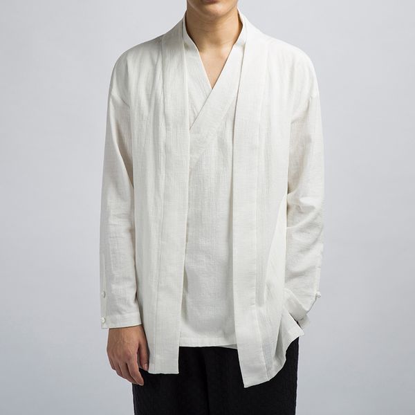 men's jackets 2021 retro vintage cotton linen jacket mens v neck black blue white beige japanese kimono men false two piece hanfu, Black;brown
men's jackets 2021 retro vintage cotton linen jacket mens v neck black blue white beige japanese kimono men false two piece hanfu, Black;brown