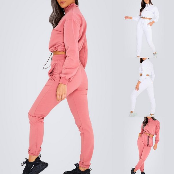 женская повседневная двухкусочная sportwear с длинным рукавом на молнии топ exposed navel высокой талия брюки женских зимняя твердой мода од, White;black
женская повседневная двухкусочная sportwear с длинным рукавом на молнии топ exposed navel высокой талия брюки женских зимняя твердой мода од, White;black