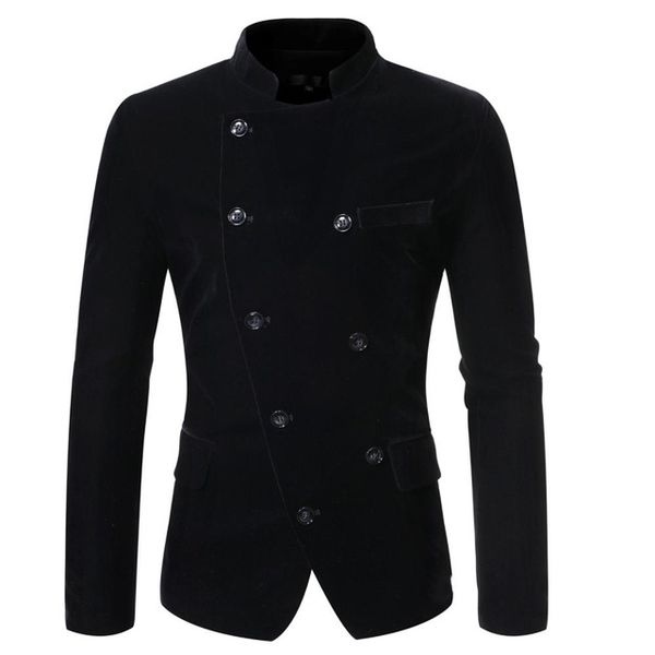 men's suits & blazers 2021 black double-breasted velvet blazer men fashion retro casual jacket mens spring autumn business suit, White;black
men's suits & blazers 2021 black double-breasted velvet blazer men fashion retro casual jacket mens spring autumn business suit, White;black