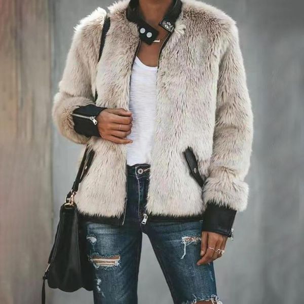 thick warm fur jacket leather winter coat women motorcycle outerwear faux fur coats pocket teddy coat zipper mujeres abrigos, Black
thick warm fur jacket leather winter coat women motorcycle outerwear faux fur coats pocket teddy coat zipper mujeres abrigos, Black