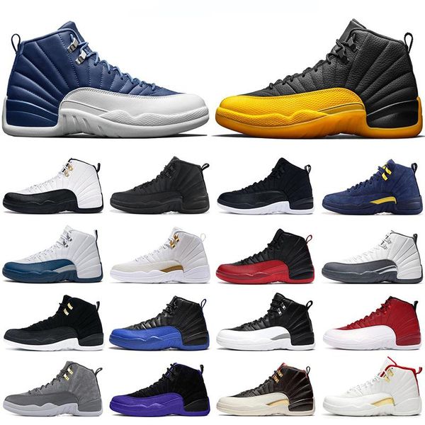 newmens basketball shoes12s jumpman university gold stone blue 12 flu game royal the master dark grey men athletic sports sneakers trainers 
newmens basketball shoes12s jumpman university gold stone blue 12 flu game royal the master dark grey men athletic sports sneakers trainers