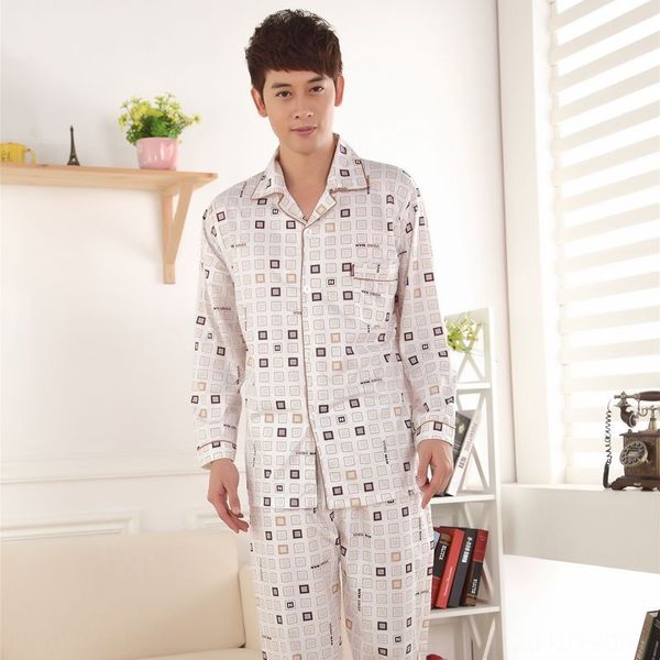 men's knitted cotton home clothes suit youth long sleeve autumn new pajamas men's cardigan pajamas, Blue;red
men's knitted cotton home clothes suit youth long sleeve autumn new pajamas men's cardigan pajamas, Blue;red